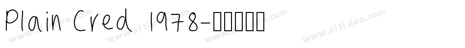 Plain Cred 1978字体转换